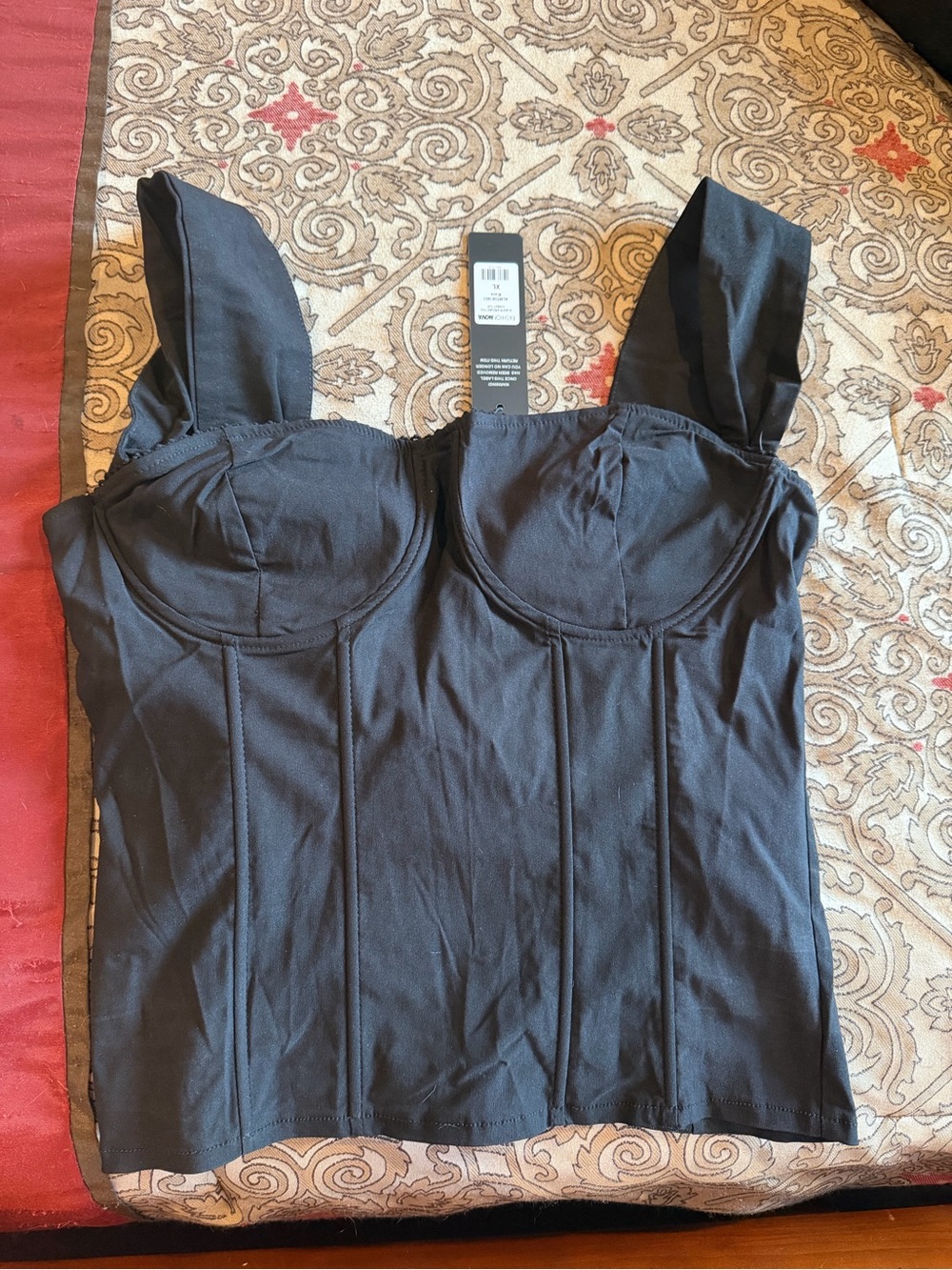 Fashion Nova Always Around You Corset Top - Black Size XL